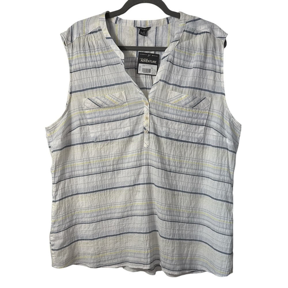 Eddie Bauer Cotton Plaid Sleeveless Top